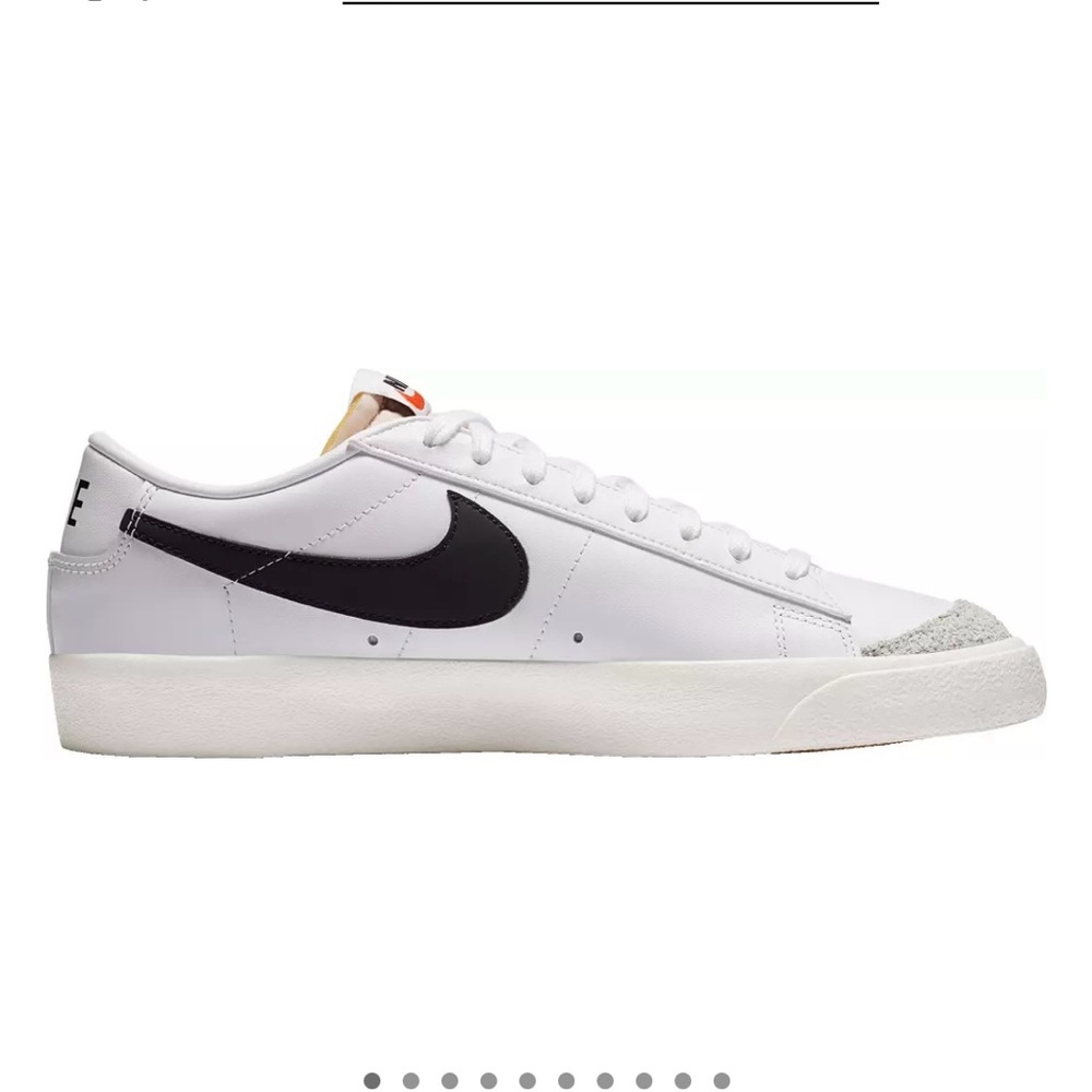 Nike Men’s White and Black Blazer Low '77 Sneakers